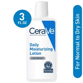 CeraVe Daily Moisturizing Lotion, Travel Size Face, Body & Hand Cream for Normal to Dry Skin, 3 oz