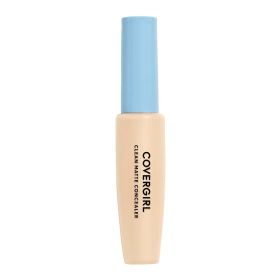 COVERGIRL Clean Matte Concealer, 110 Fair, 0.32 fl oz, Full Coverage, Skin-Brightening