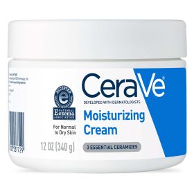 CeraVe Moisturizing Cream, Face Moisturizer & Body Lotion for Normal to Very Dry Skin, 12 oz