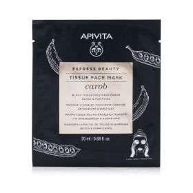 Express Beauty Black Tissue Face Mask with Carob (Detox &amp; Purifying)