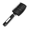 Curved Vented Boar Bristle Styling Hair Brush; For Any Hair Type Men Or Women