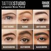 Maybelline Tattoo Studio 36HR Pigment Brow Pencil, Black Brown