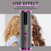 Unbound Cordless Auto Rotating Ceramic Hair Curler USB Rechargeable Automatic Curling Iron LED Display Temperature