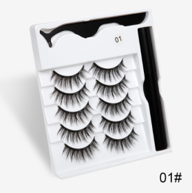 A Pair Of False Eyelashes With Magnets In Fashion (Option: 5pc 01)