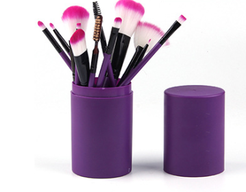 Makeup brush set 12 makeup brushes (Option: Puple-Q12pc)