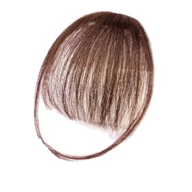 Clip on Bangs Fake Bangs Human Hair Wispy Bangs Clip in Hair Extensions (Color: Color 3)