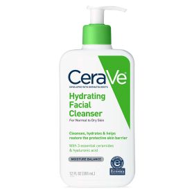 CeraVe Hydrating Facial Cleanser, Daily Face Wash for Normal to Dry Skin, 12 fl oz. (Brand: CeraVe)