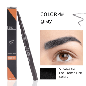 Dual-ended eyebrow pencil (Color: Gray)