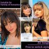 Clip on Bangs Fake Bangs Human Hair Wispy Bangs Clip in Hair Extensions