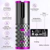 Unbound Cordless Auto Rotating Ceramic Hair Curler USB Rechargeable Automatic Curling Iron LED Display Temperature Wave Curler