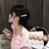 Retro 5-Piece Hair Clip Simple Pearl Side Clip for Women Girls Headband Hairpins Barrettes Ins Black Froral Hair Accessories